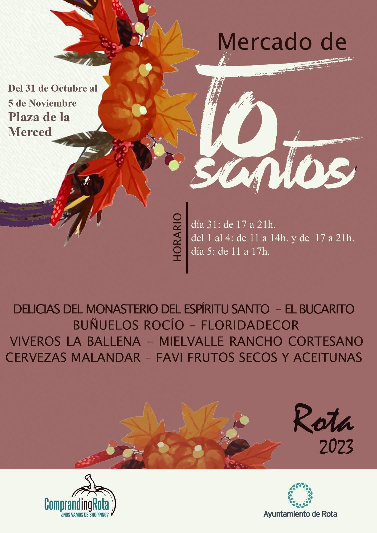 Cartel del Mercado de Tosantos, en Rota.