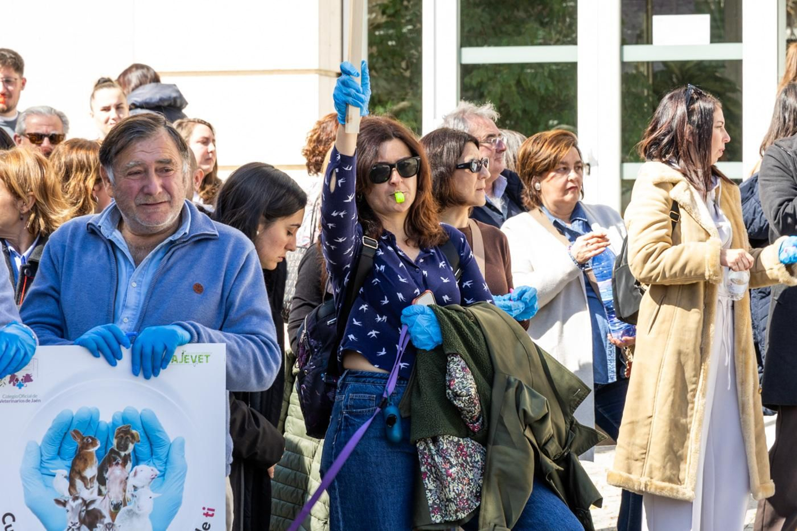 Concentración de veterinarios en protesta contra el real decreto 666/2023