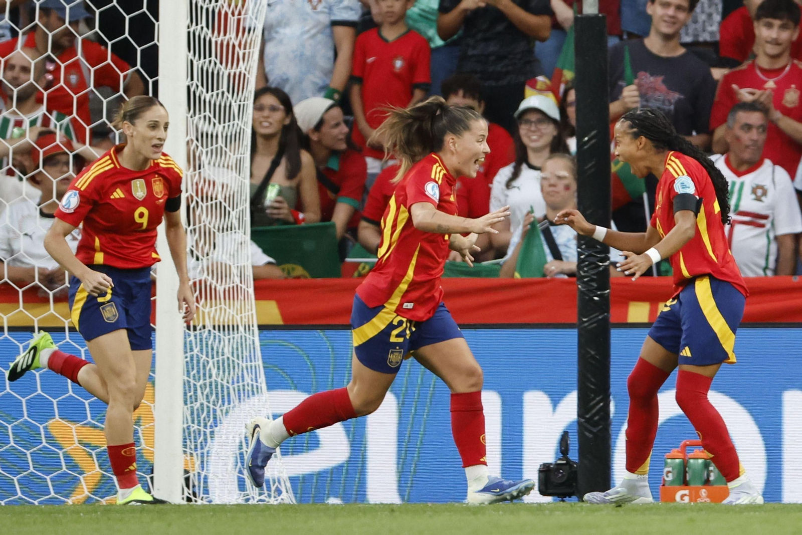 Las fotos del España - Portugal en la Eurocopa femenina