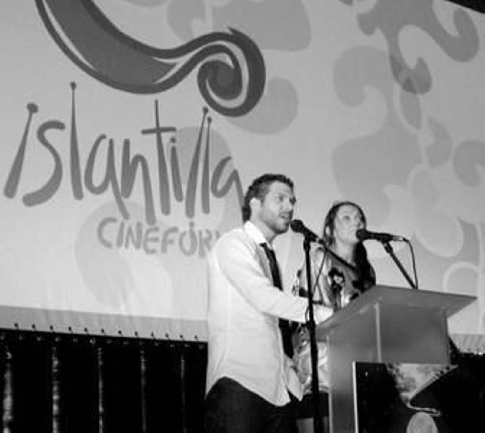 Javier Mora y Pepa Rus, en la gala de inauguración.