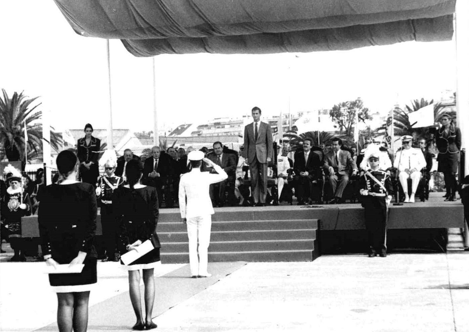 Visita del Príncipe Felipe en 1991 a Huelva