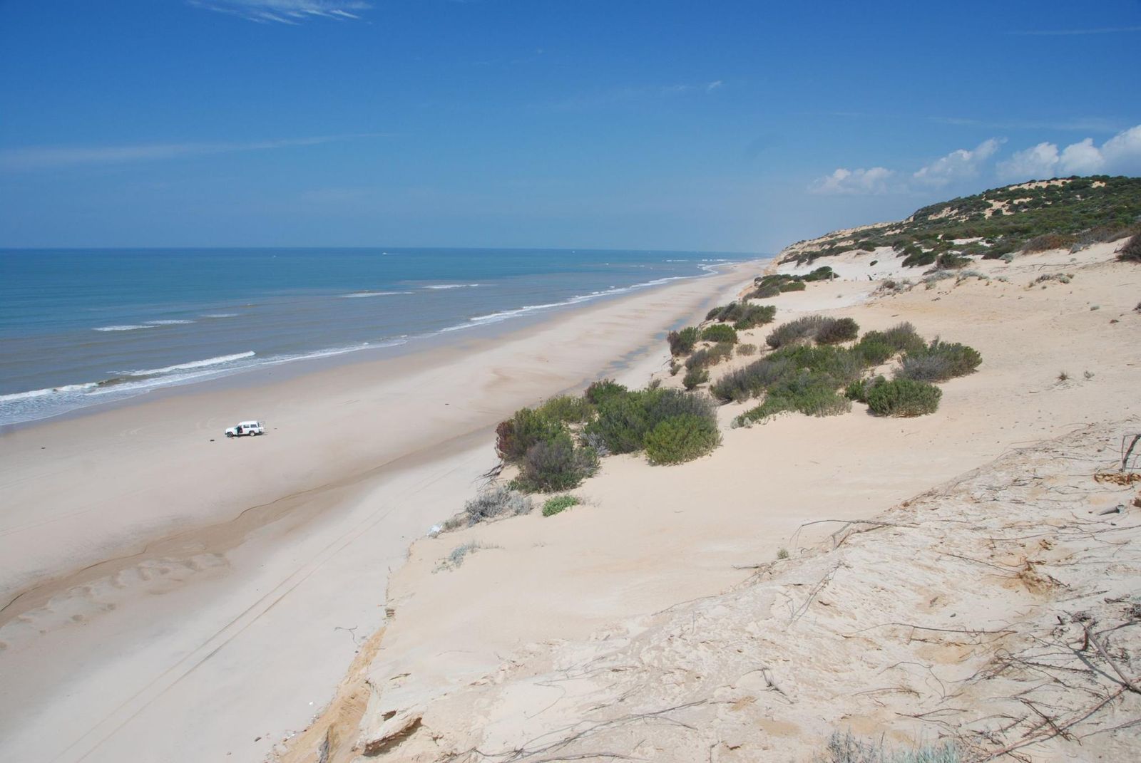 Litoral actual, mucho más al sur que el del plioceno.