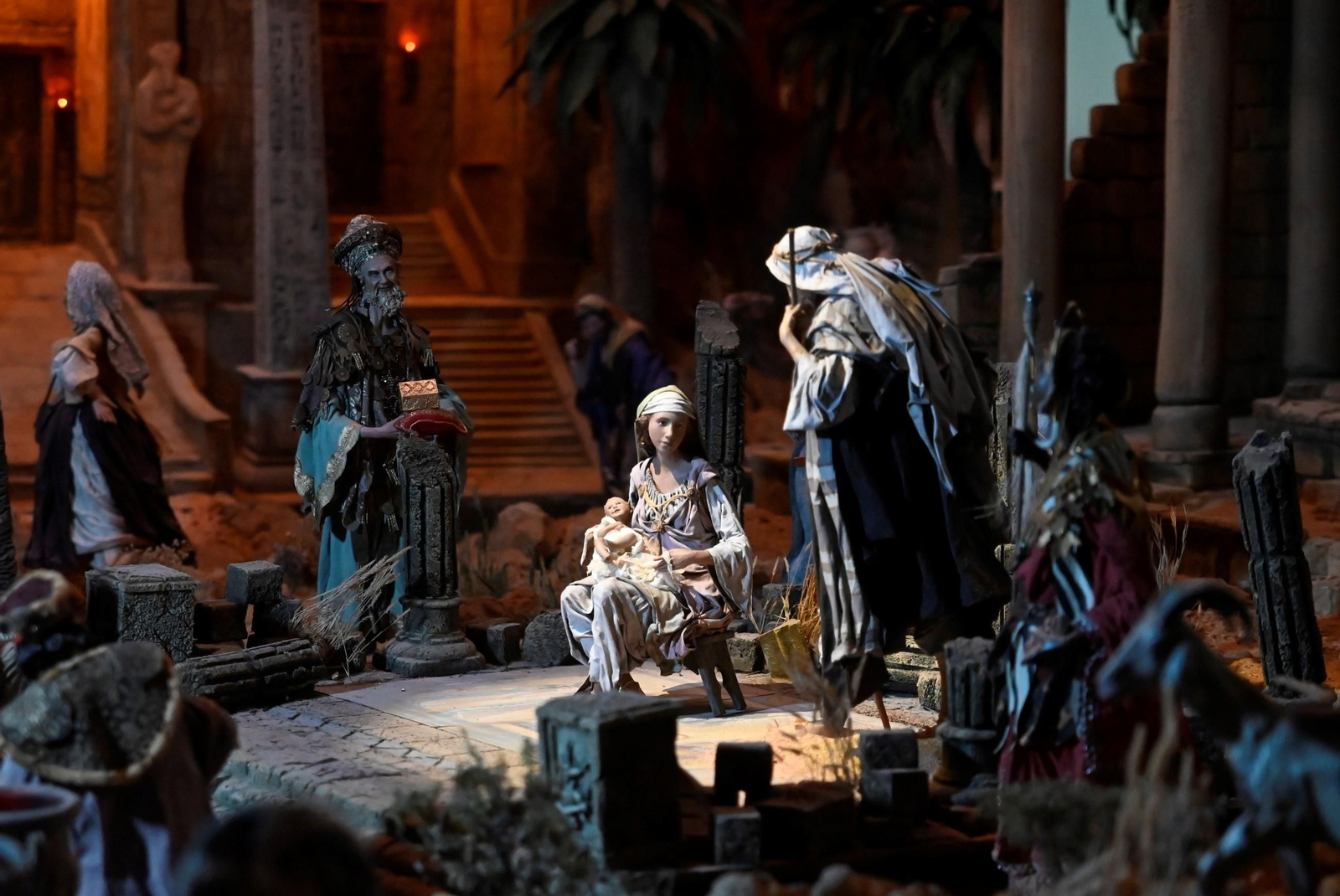 La escena principal del belén de Cajasol.