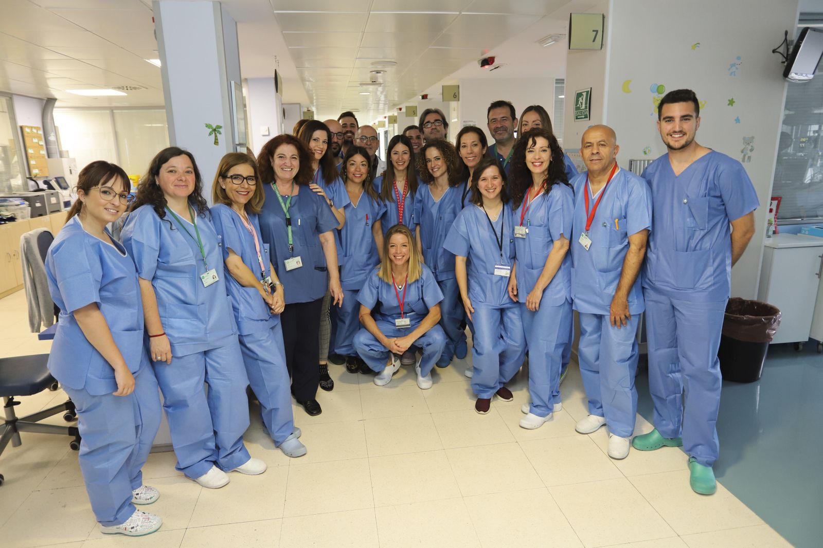 Parte de los profesionales de la UCIde Pediatría del Hospital Materno.