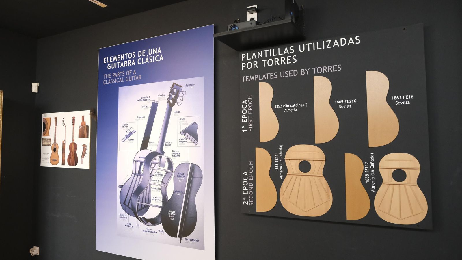 Panorámica de la exposición dedicada al lutier Antonio de Torres.