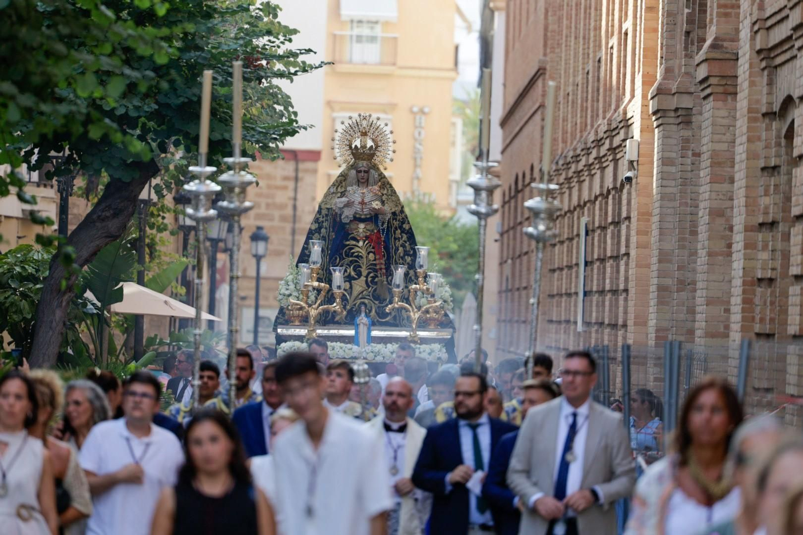Así llegaba este 11 de agosto a Santo Domingo la Virgen de la Victoria de Expiración