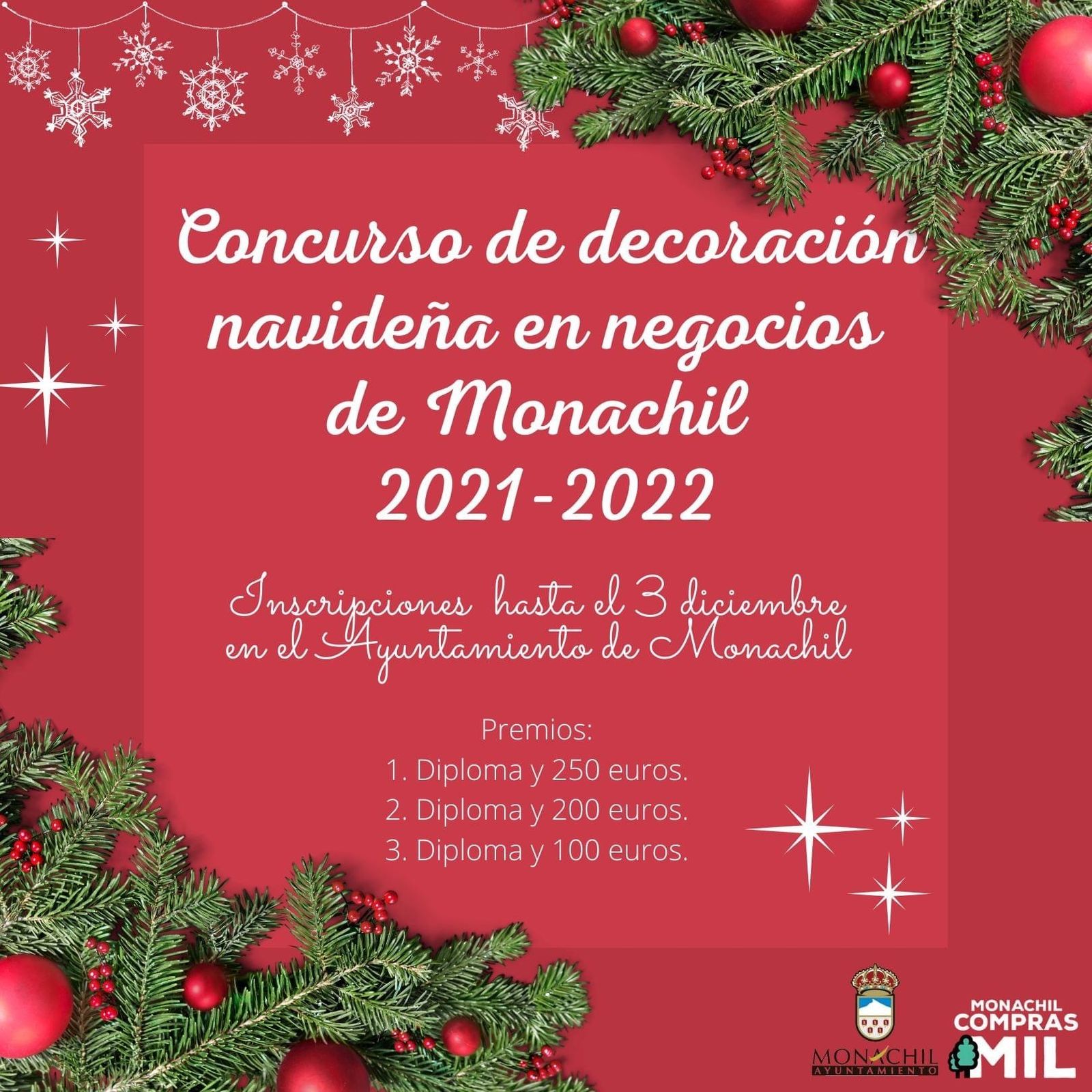 Monachil premiará a los  comercios mejor decorados de Navidad para fomentar las compras en los negocios locales