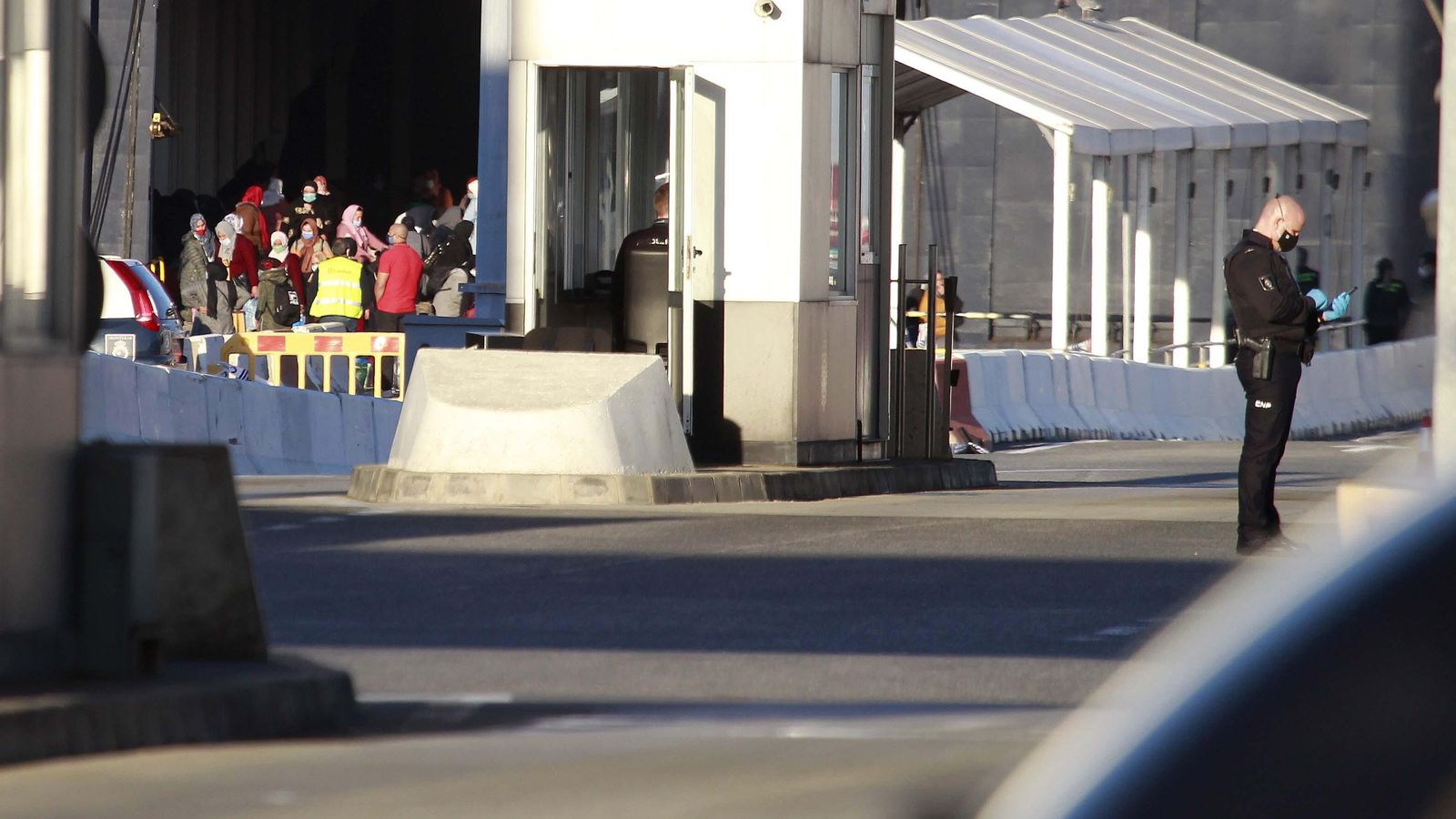 Trabajadoras marroquíes en el puerto de Algeciras.