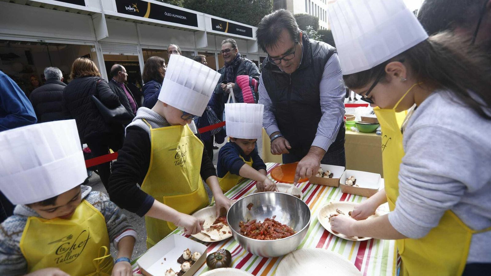 Taller de cocina para niños celebrado el sábado.