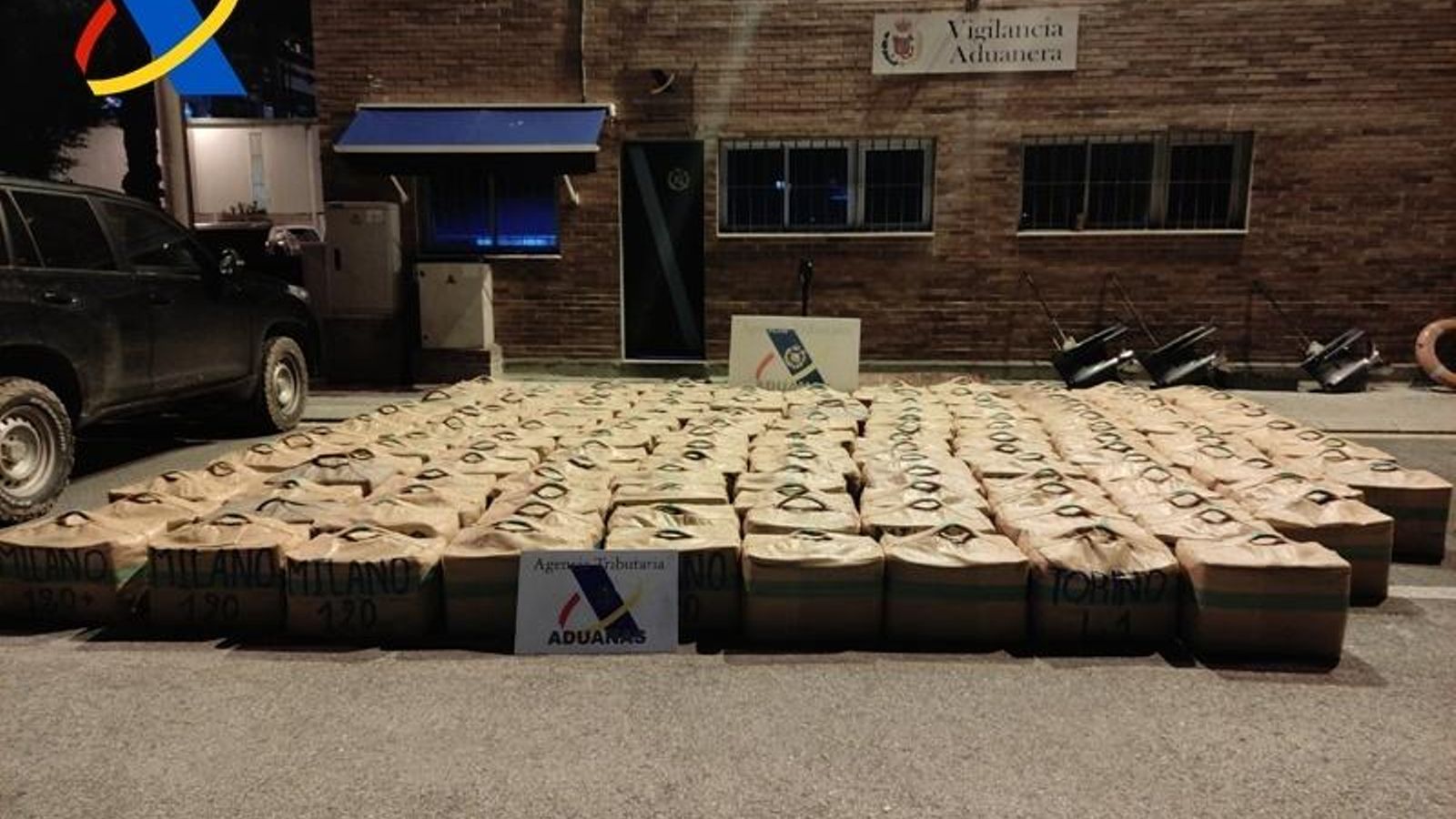 La droga intervenida por Vigilancia Aduanera