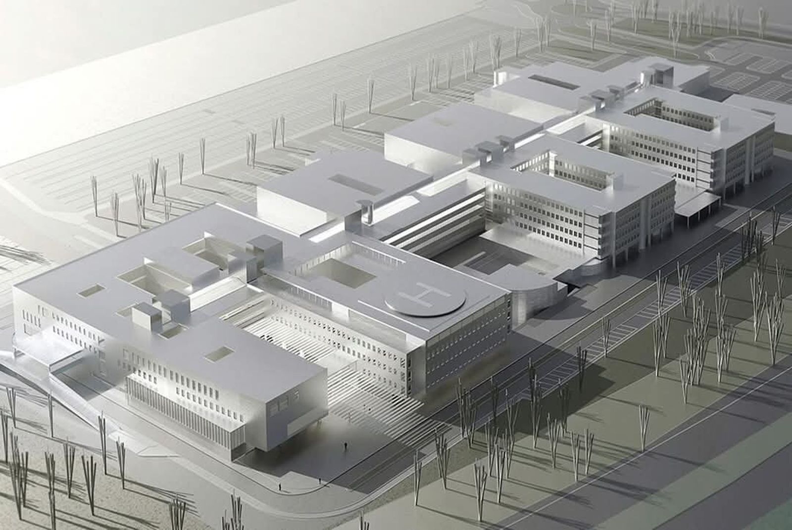 Maqueta del Hospital Materno Infantil.