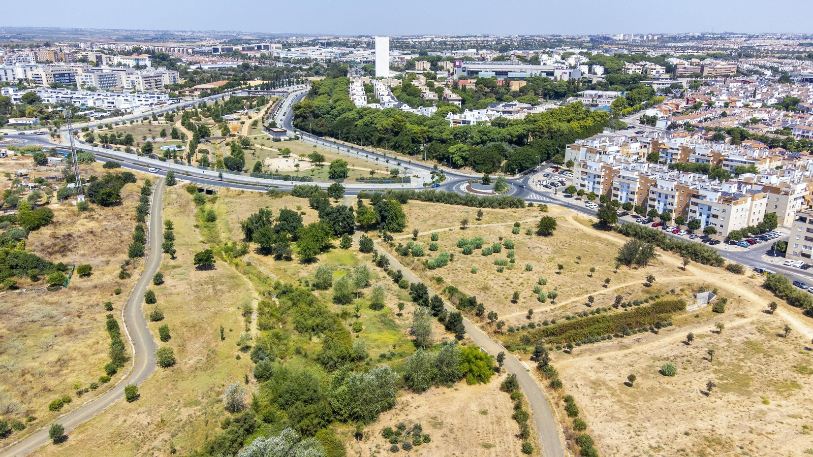 Imagen aérea de Marinena del Aljarafe.