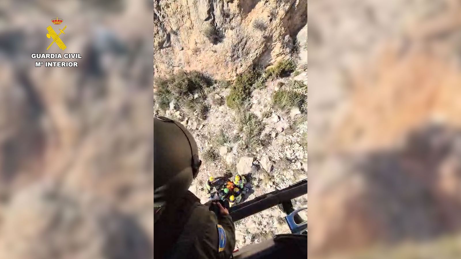 Rescate del accidentado.