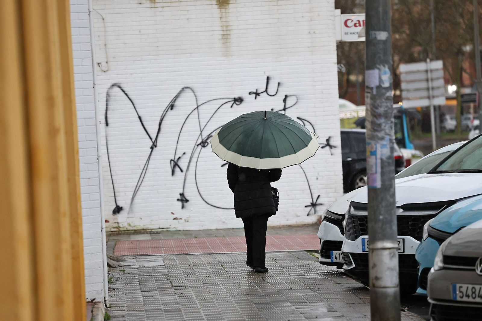 Las imágenes de la lluviosa mañana del jueves 13 de marzo en Huelva