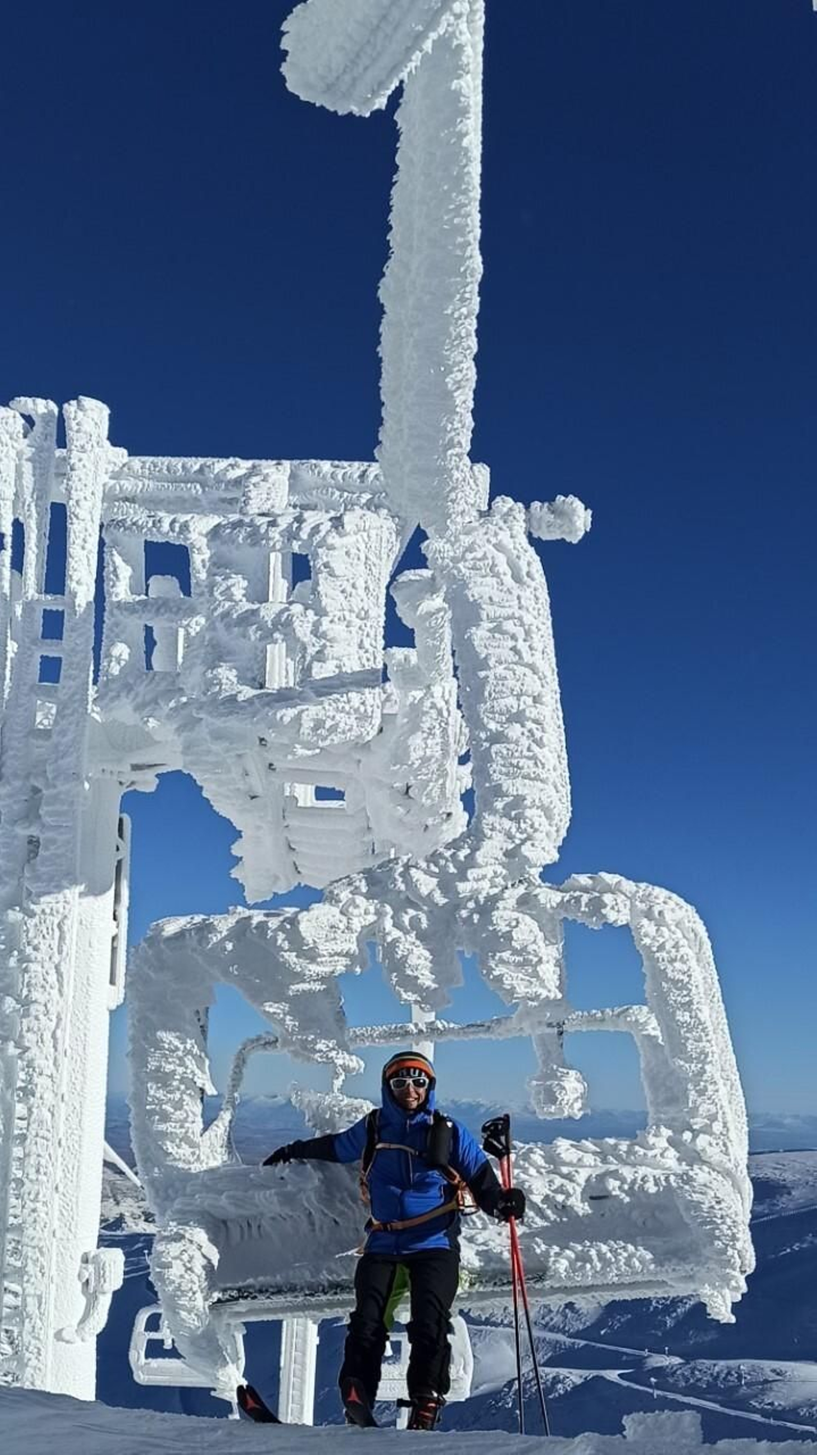 Remonte en el que se ve el efecto de la cencellada.