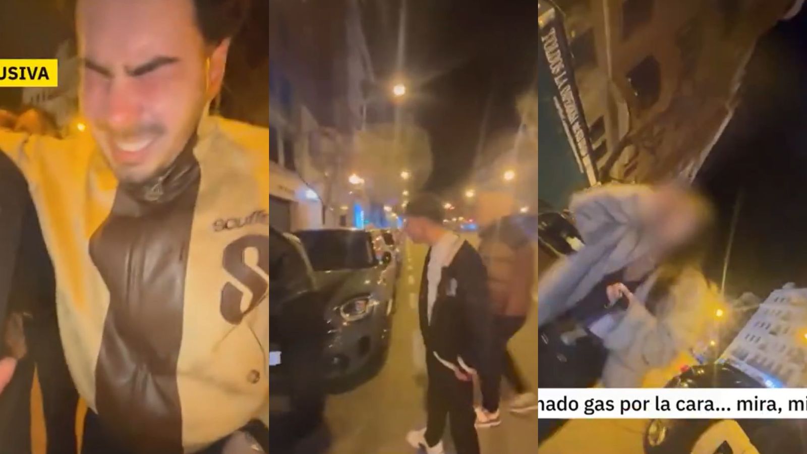 Momentos de la agresión a los Gemeliers