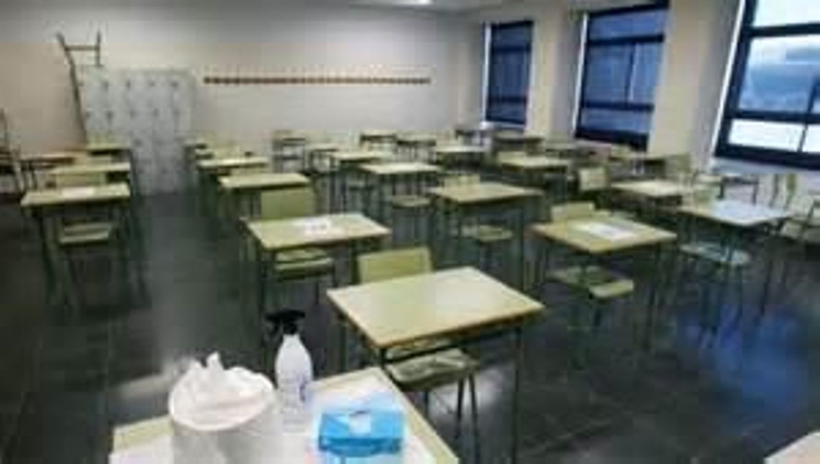 Imagen de un aula en un centro portuense.