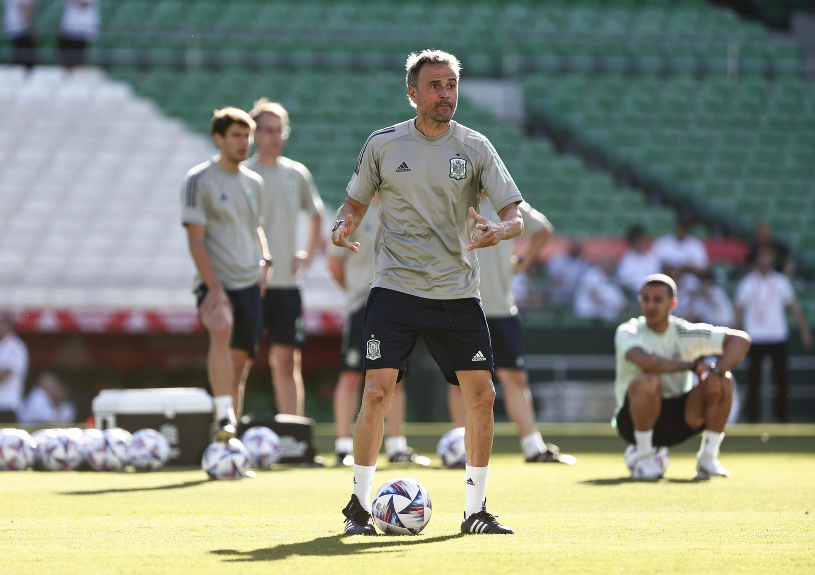 Las imágenes de la selección española en Sevilla