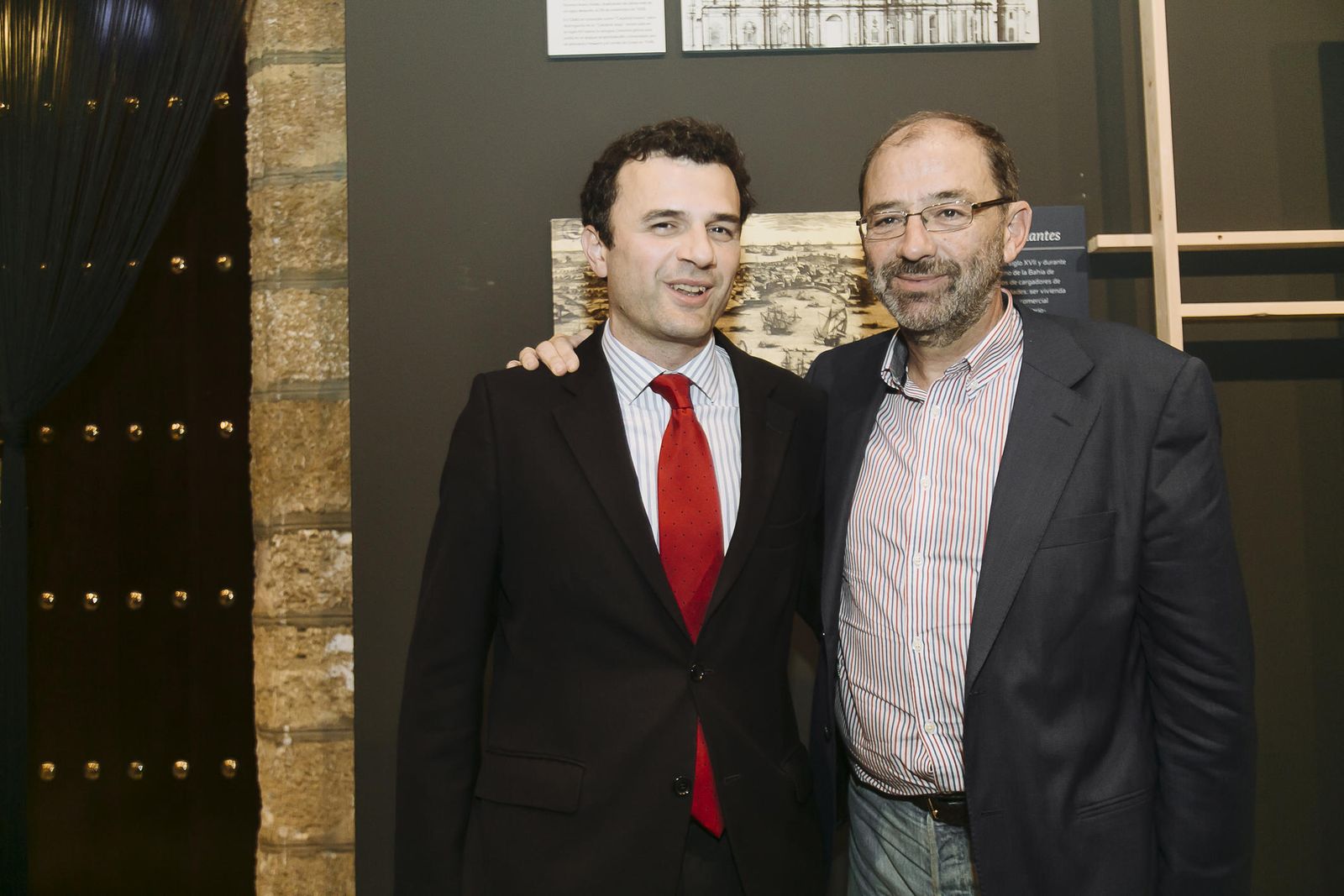 El concejal Bruno García y el periodista Fernando Santiago.