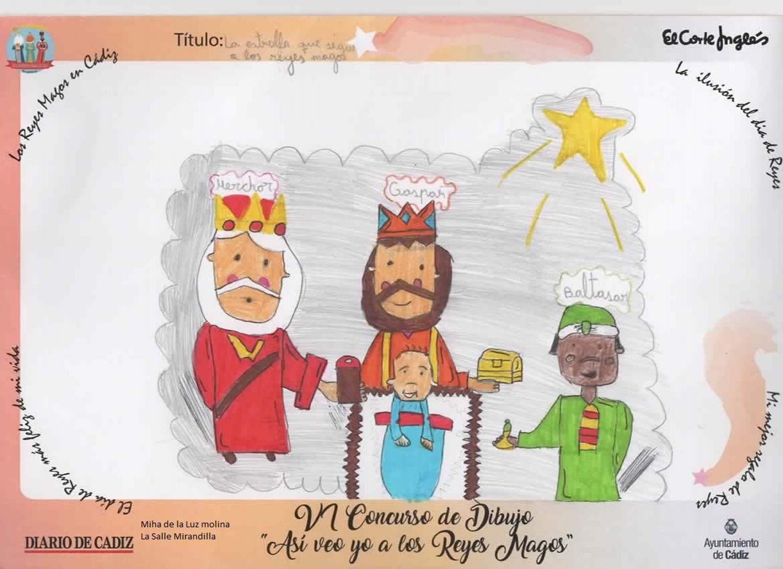 Los dibujos ganadores y semifinalistas del concurso 'Así veo yo a los Reyes Magos' en Cádiz.