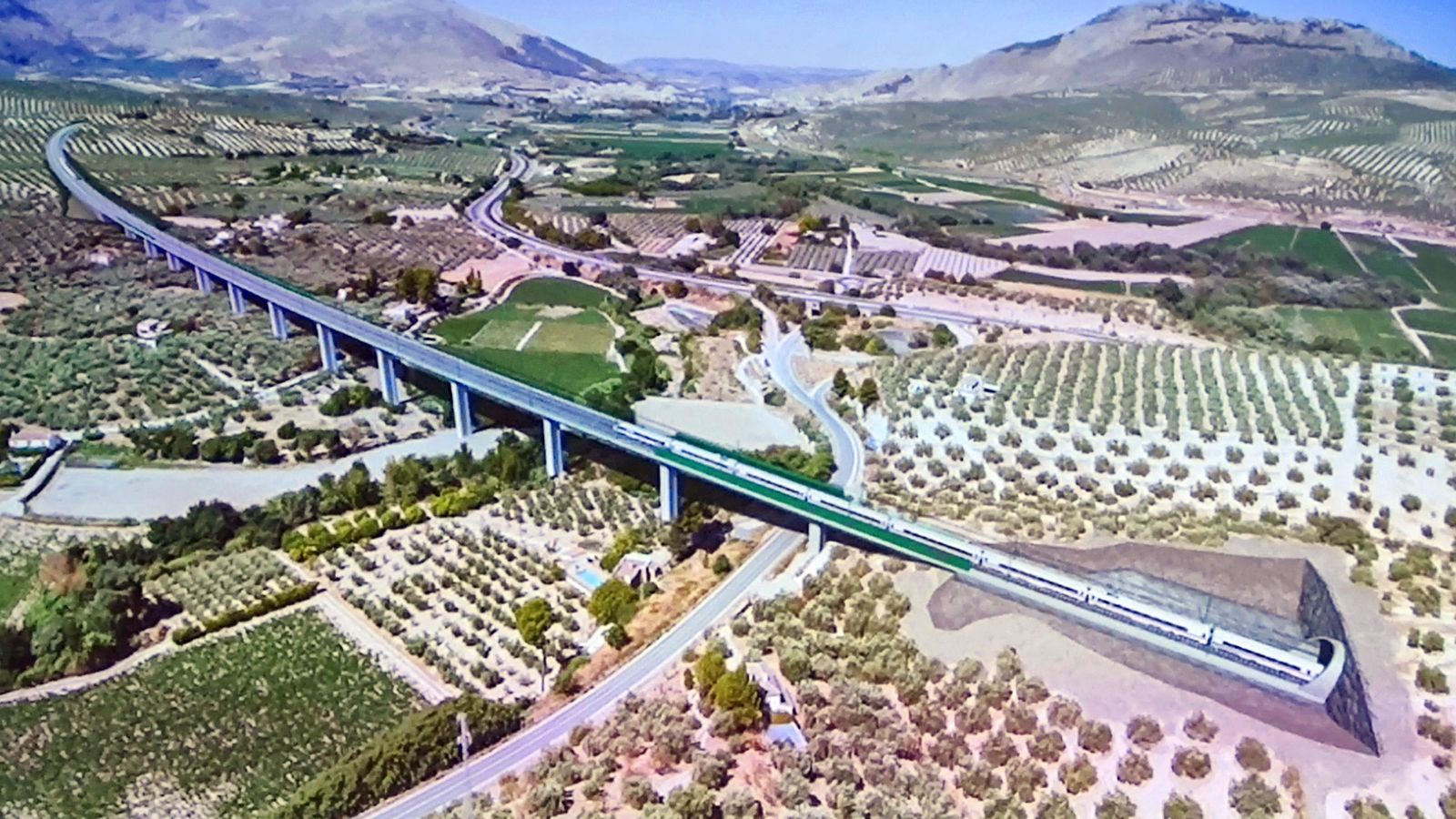 Viaducto de Salar y túnel del Cerro de los Limones de la Variante de Loja
