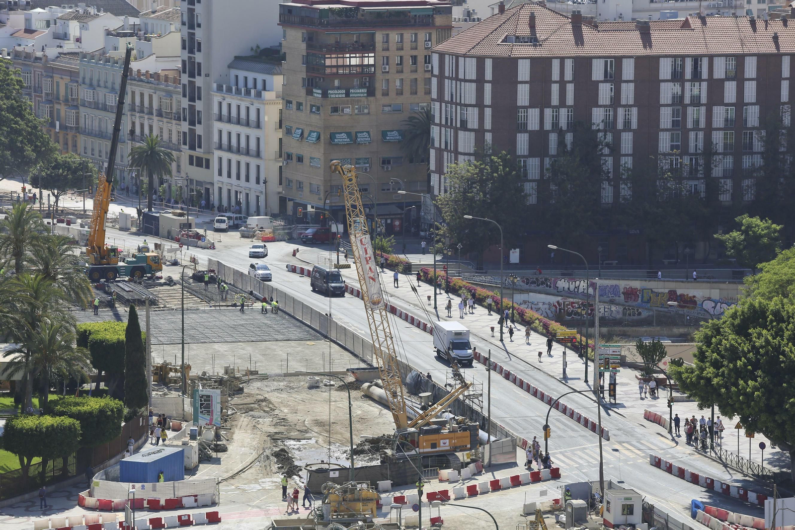 Fotos de los restos arqueológicos encontrados en la obra del Metro de Málaga