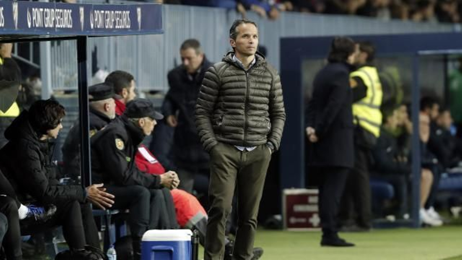 Bartolo, durante el Málaga-Reus. Bartolo, durante el Málaga-Reus.