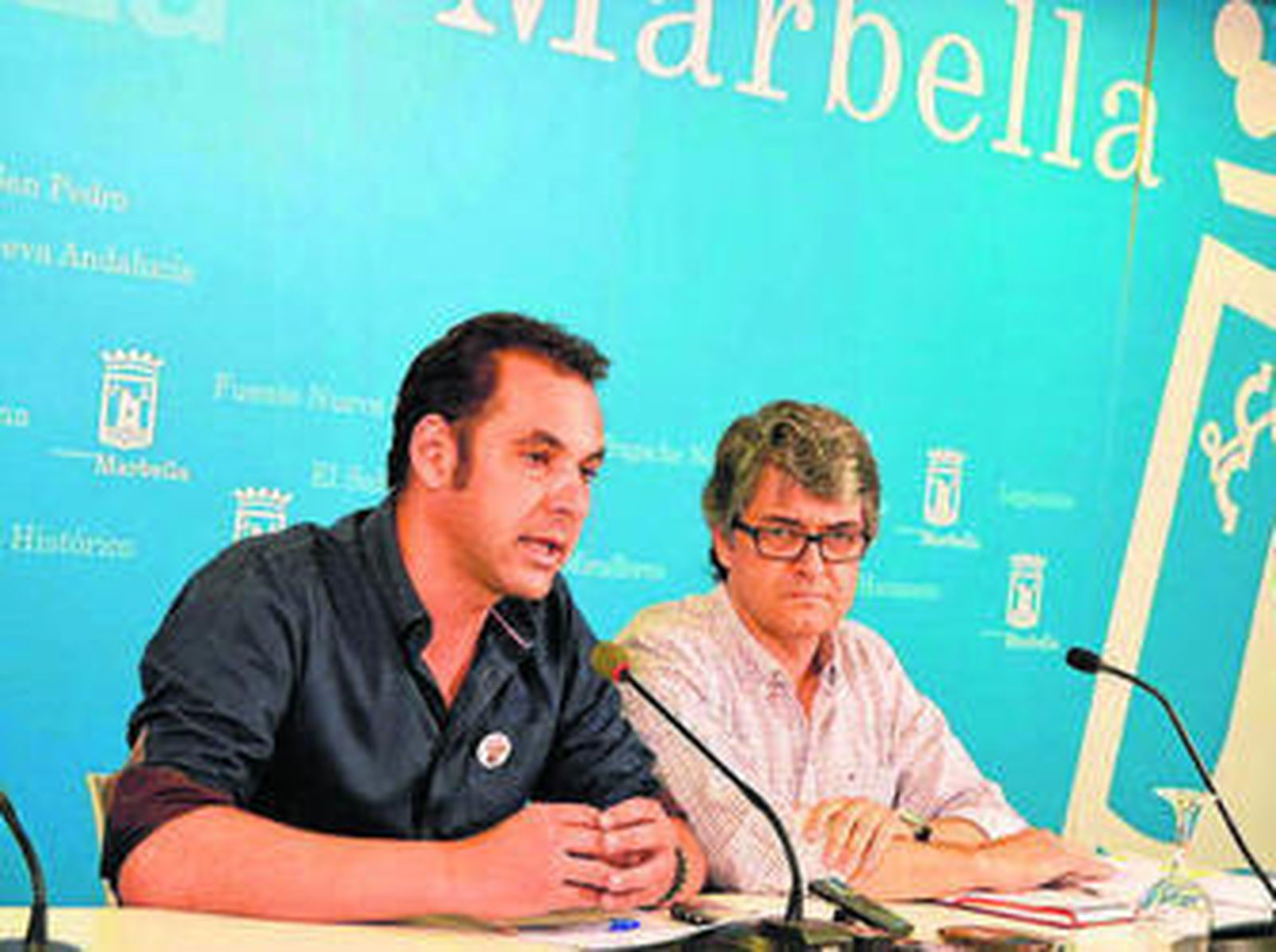 Miguel Díaz y Javier Porcuna, ayer, durante la rueda de prensa.