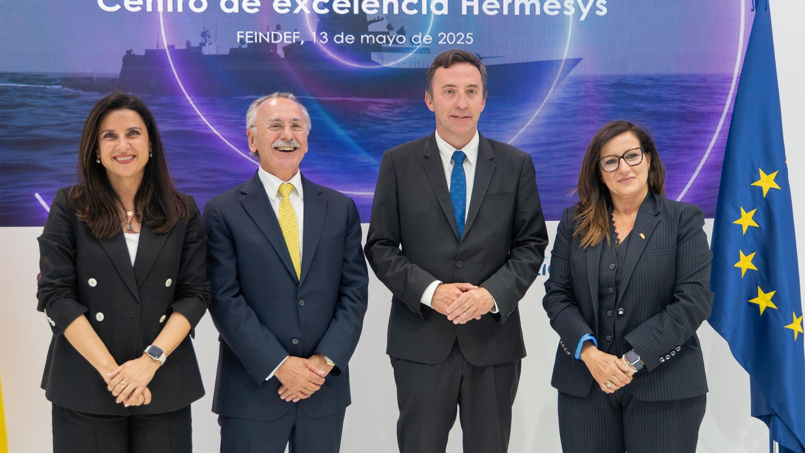 Cristina Abad, Luis Furnells, Ricardo Domínguez y Elena Morgade, de i. a d..
