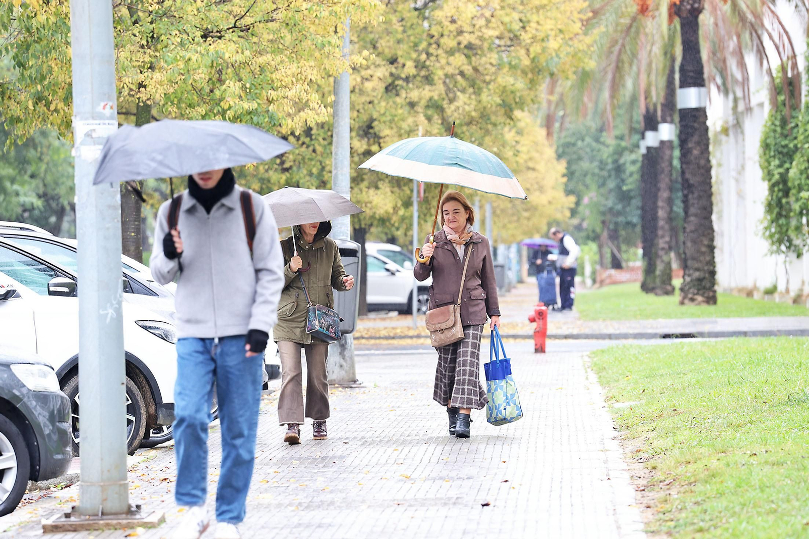 Las imágenes de la mañana de lluvia en Huelva