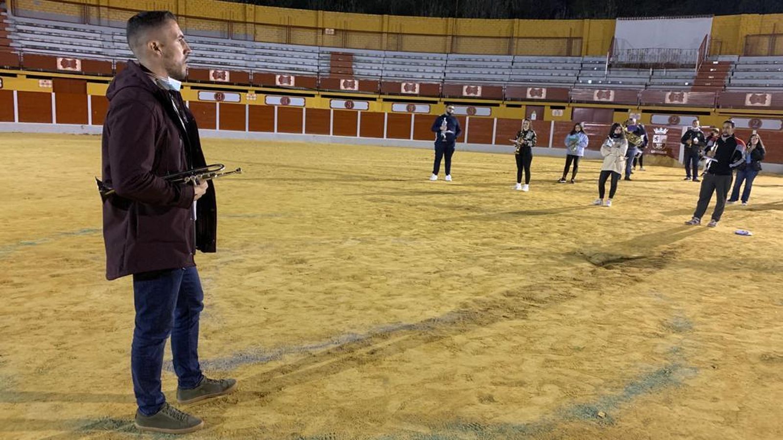 Piñero, en un ensayo en Ubrique.