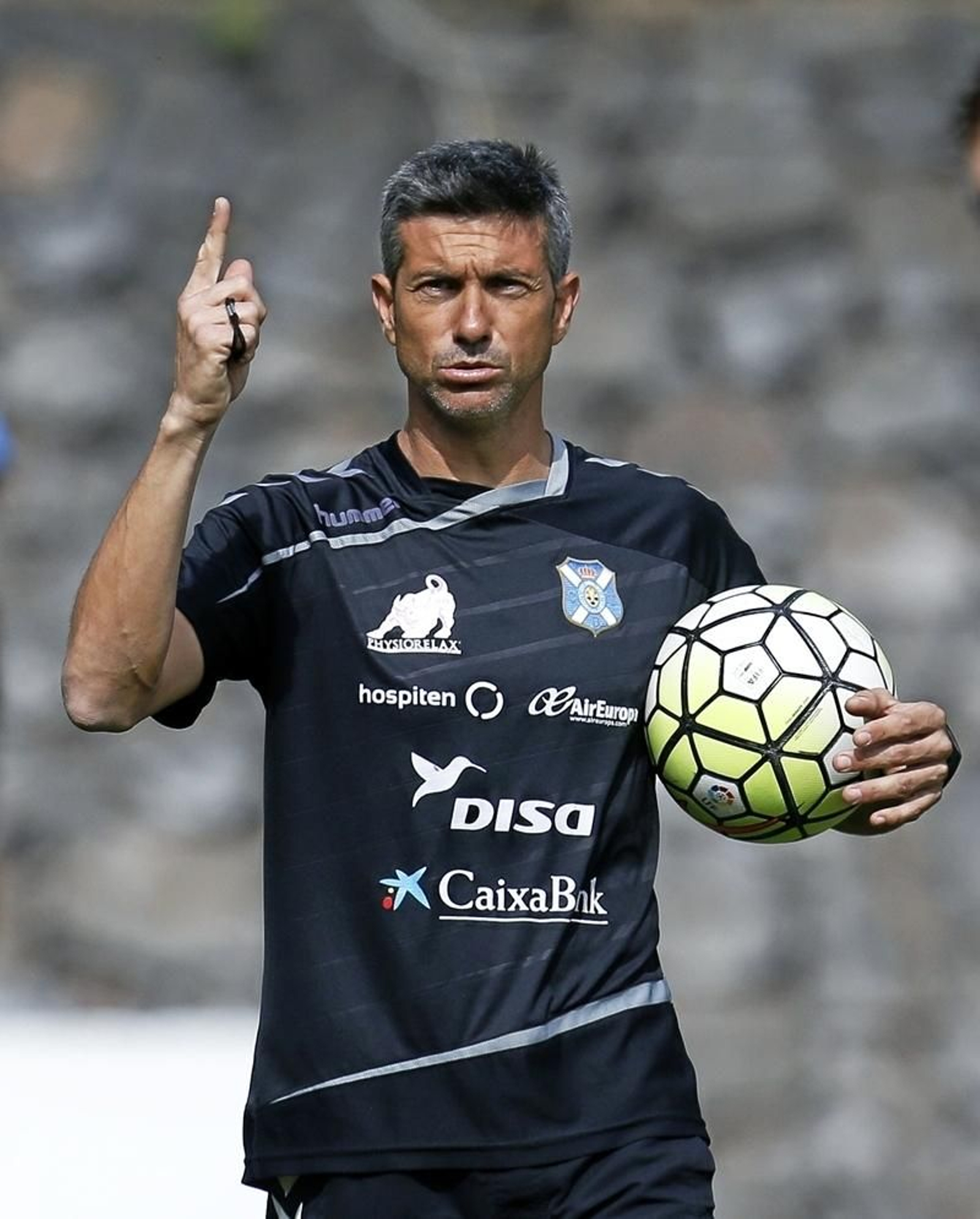 El entrenador del Tenerife, José Luis Martí, durante un entrenamiento.