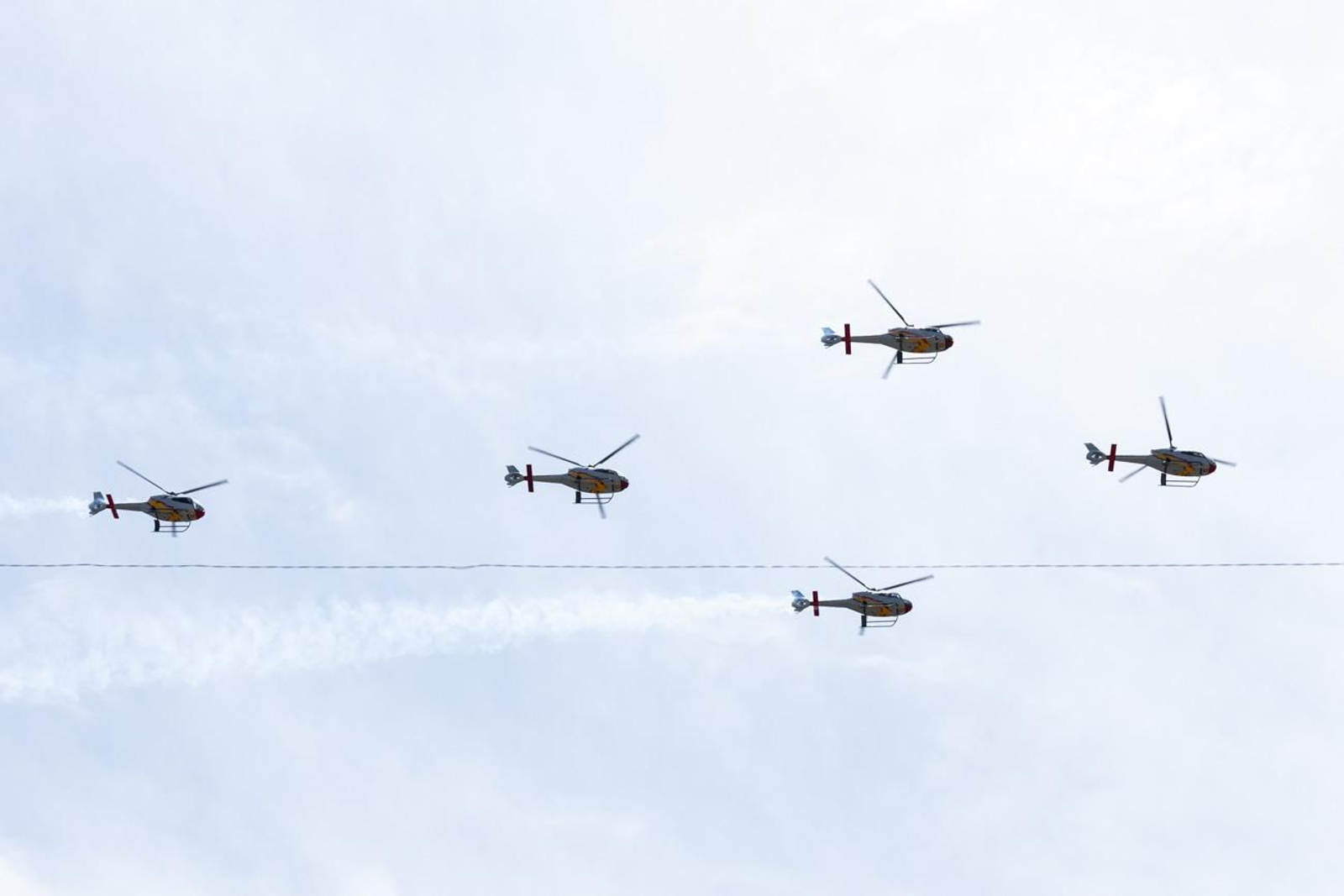 Exhibición de la Patrulla Aspa del Ejército del Aire y del Espacio con motivo del 1.200 aniversario de la capitalidad de Jaén