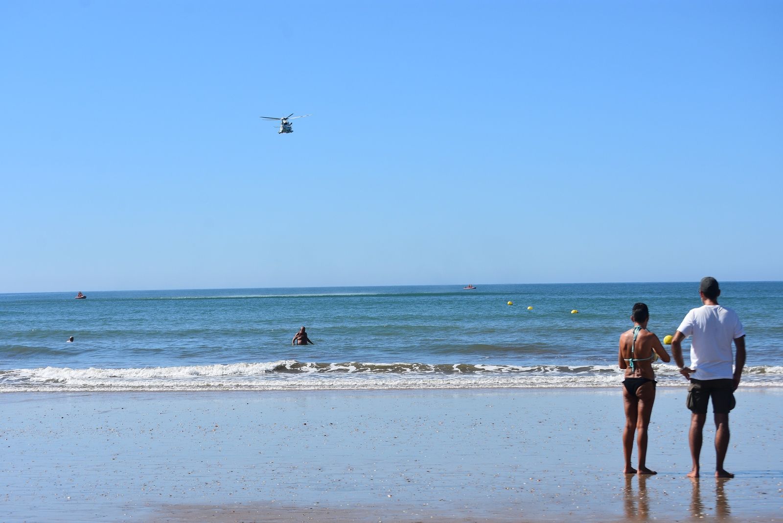 Un momento del simulacro.