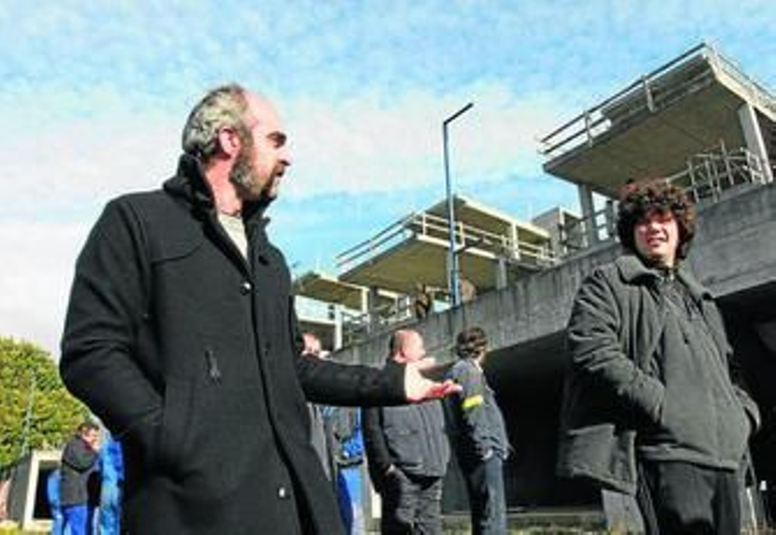 Luis Tosar durante el rodaje de la película en Galicia. Hace unos días estuvieron de incógnito en Almería.