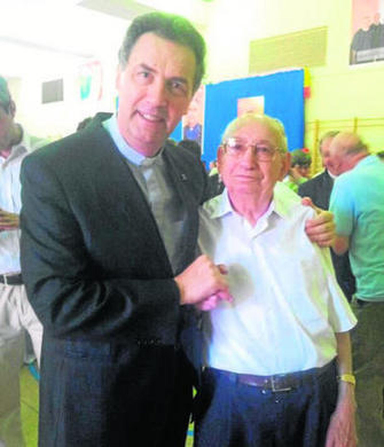 Serafín Prol, junto al rector mayor, Ángel Fernández Artime.