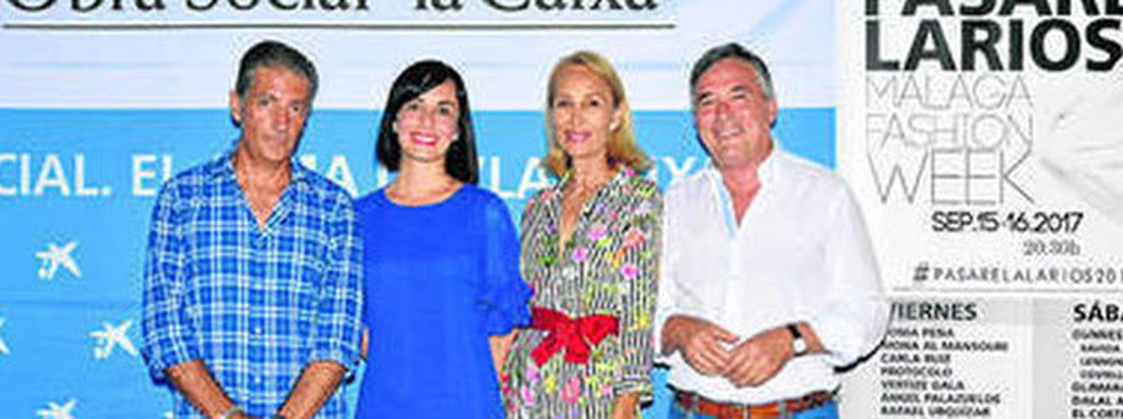 Chico Banderas, Ana Belén Morales, María José González y Pepe Cobos durante la presentación de la Pasarela Larios. / M. H.