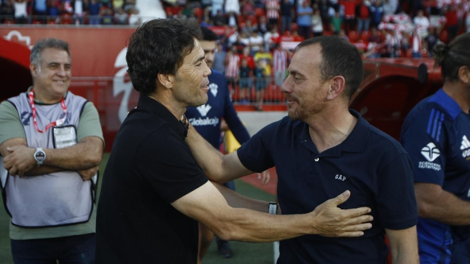 Rubi y Alberto González, los técnicos de Almería y Albacete.