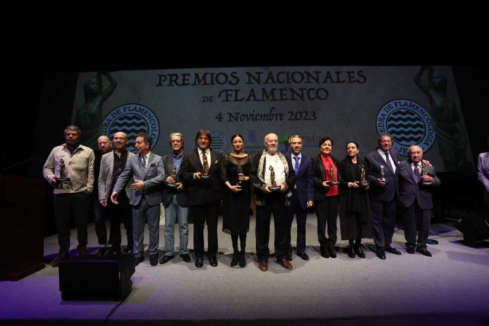 Los galardonados por los Premios Nacionales de Flamenco.