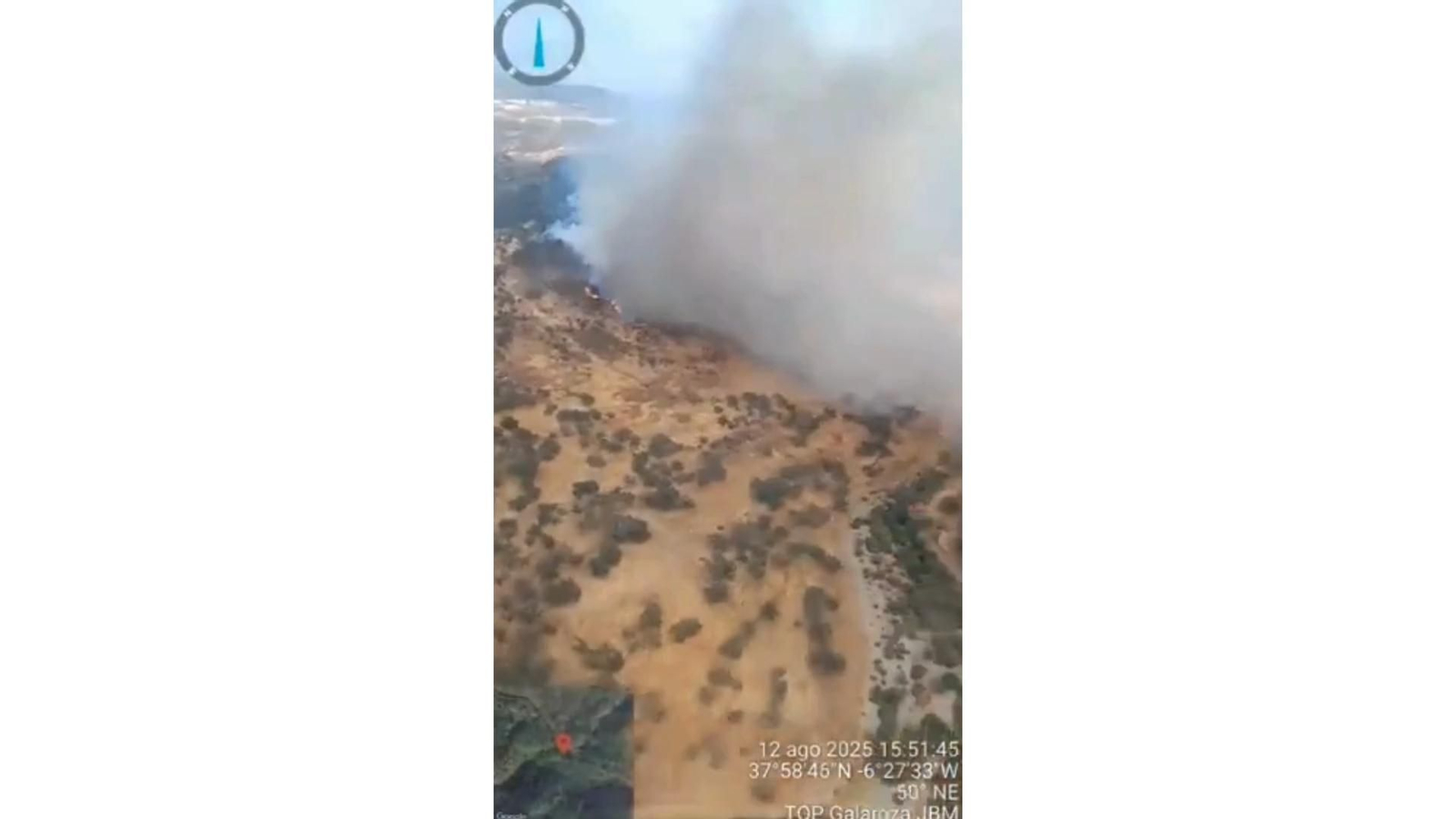 Incendio en Arroyomolinos de León.