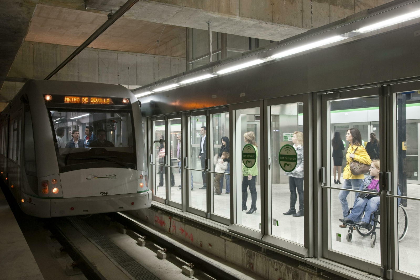 Imagen de la línea 1 del Metro, que es subterránea en su mayor parte.