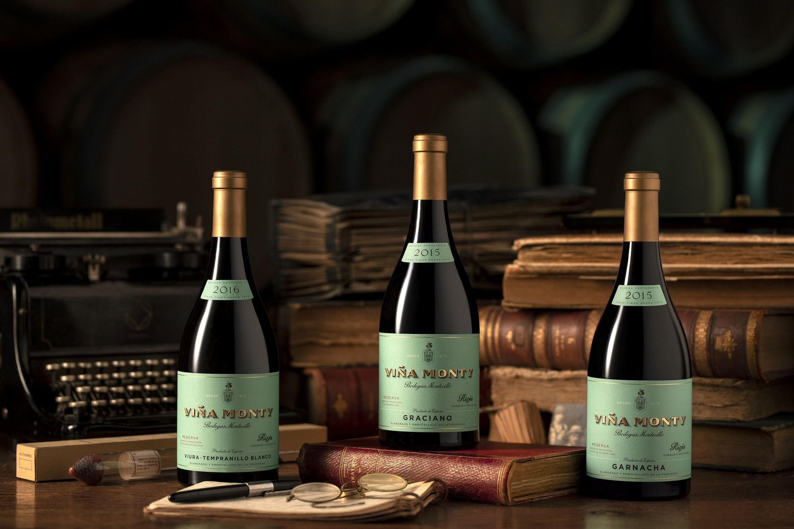 Colección de los tres nuevos Reserva de Viña Monty.