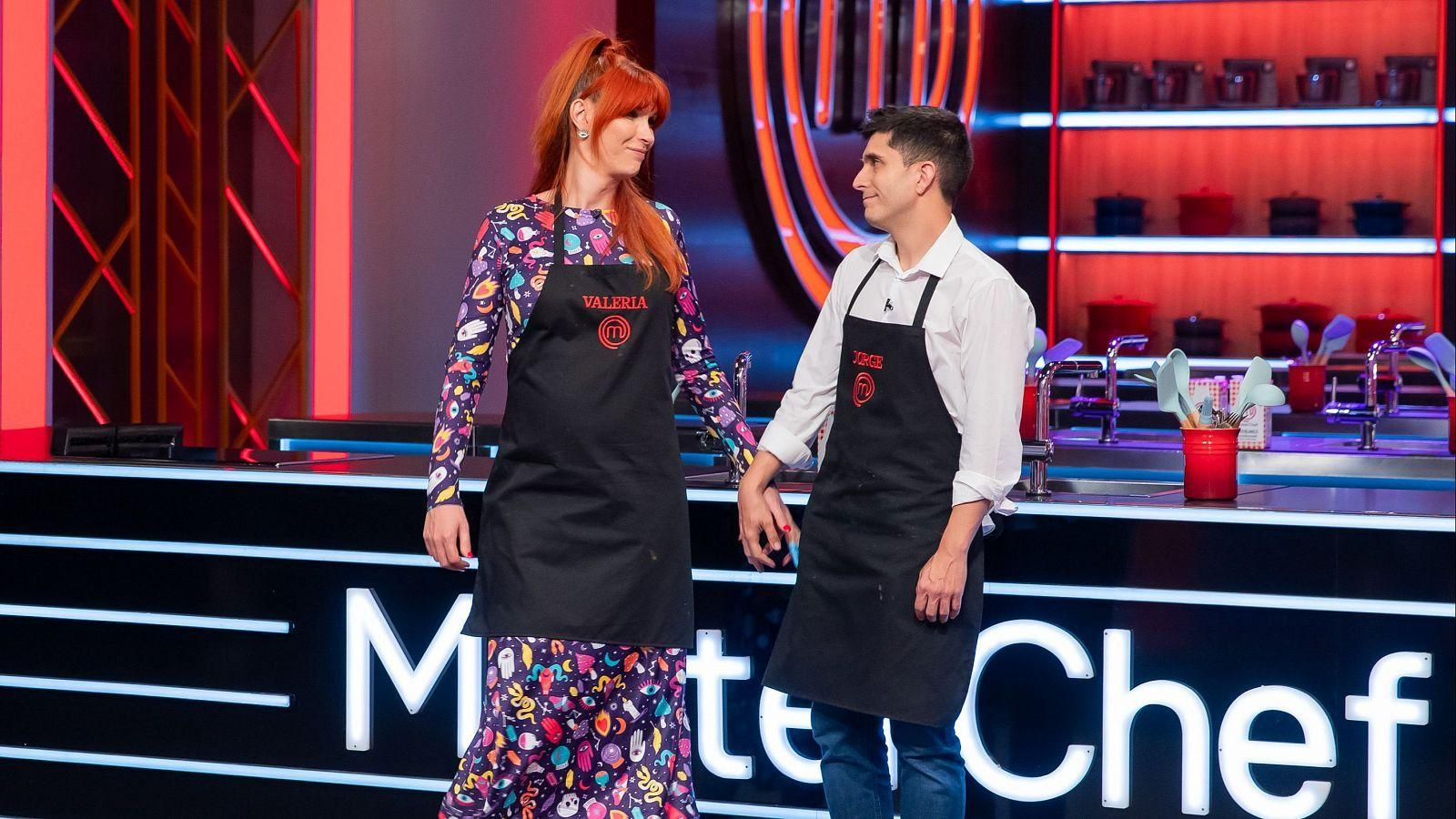 Valeria Vegas y Jorge Luengo en la decisión final de este lunes en 'MasterChef Celebrity'