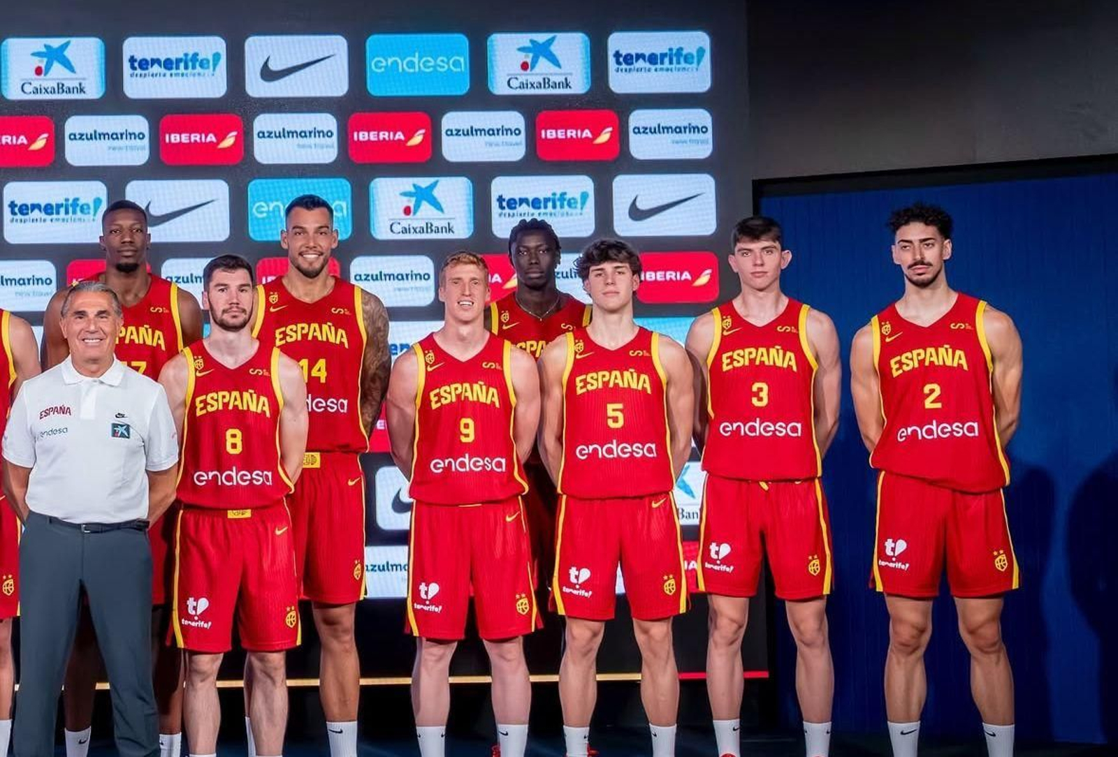 Alberto Díaz y Mario Saint-Supéry, en la presentación de España para el Eurobasket