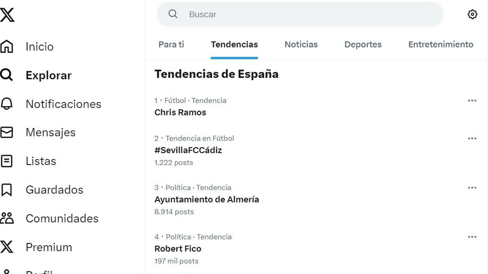 Almería, en las tendencias de España en X. Almería, en las tendencias de España en X.