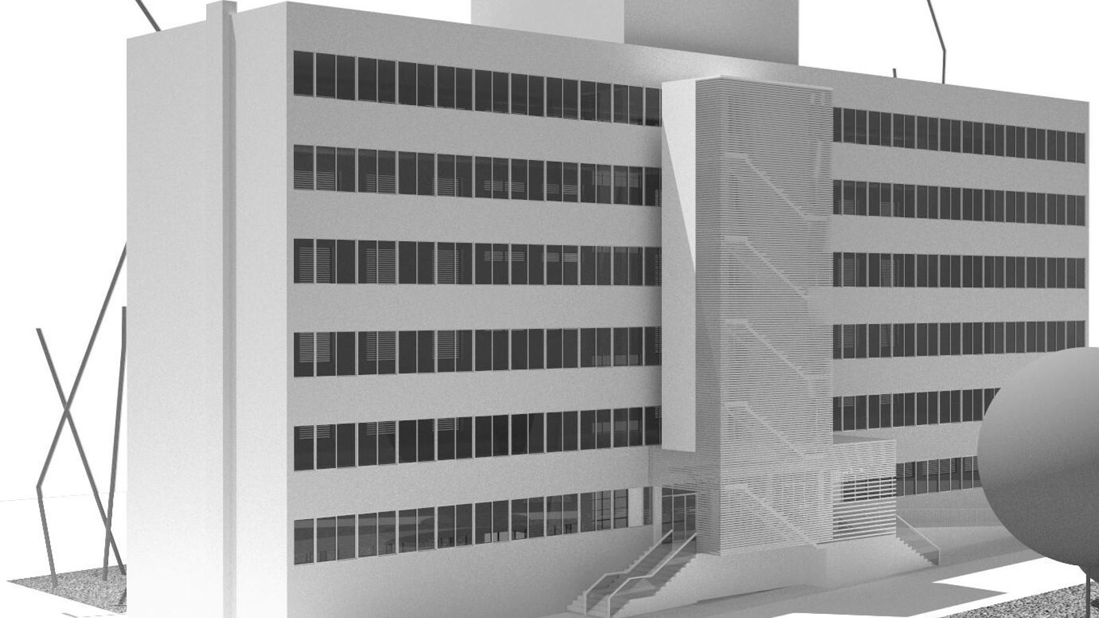 Recreación virtual del aspecto que tendrán los nuevos accesos al centro.