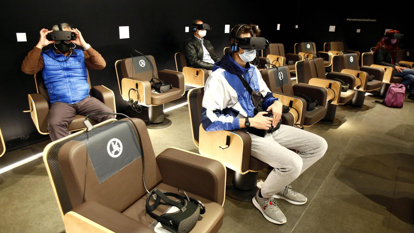 Sala para la proyección inmersiva de 'Symphony', en la Plaza de la Marina.