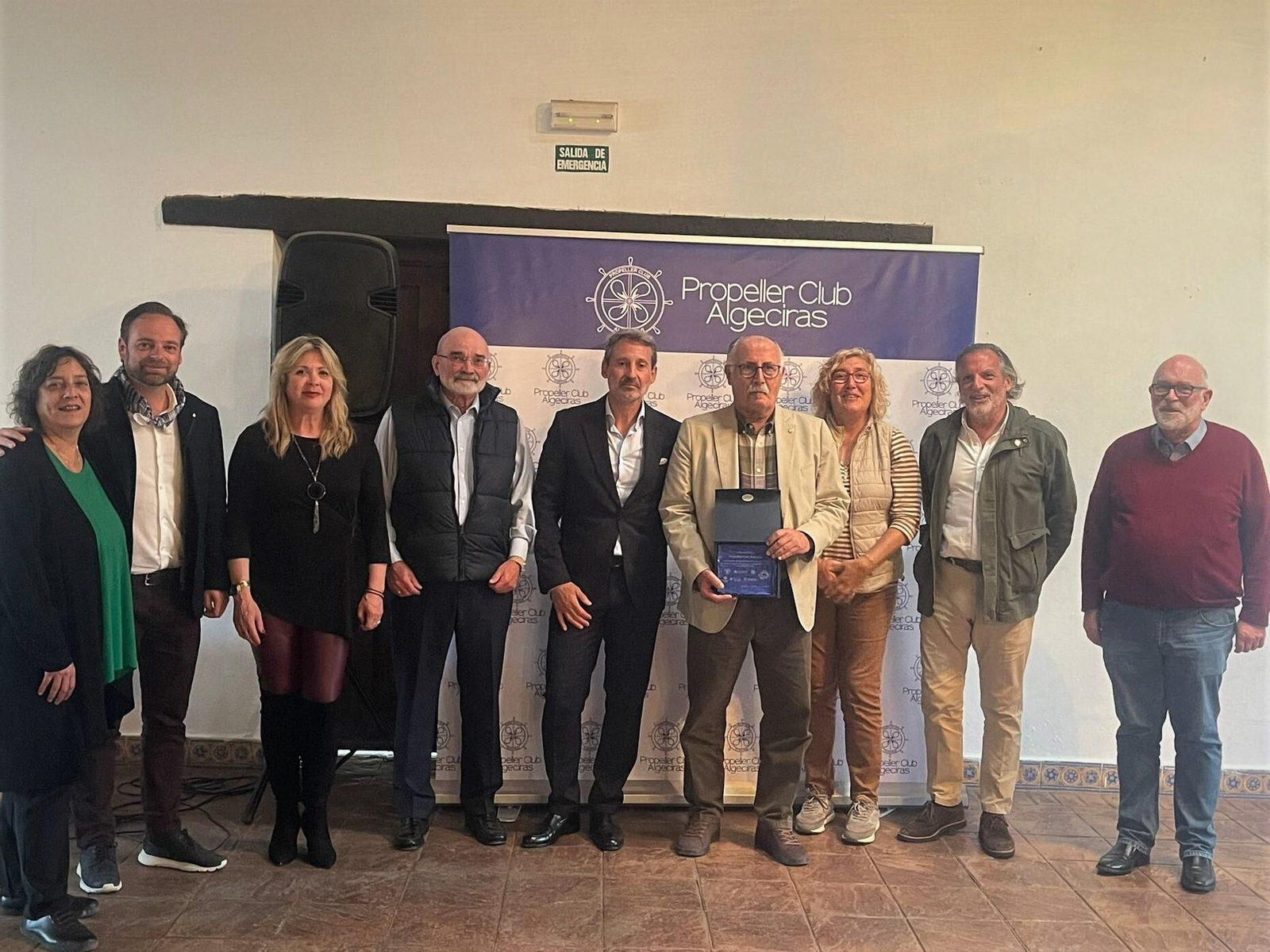 Foto de familia en el aniversario del Propeller Club de Algeciras