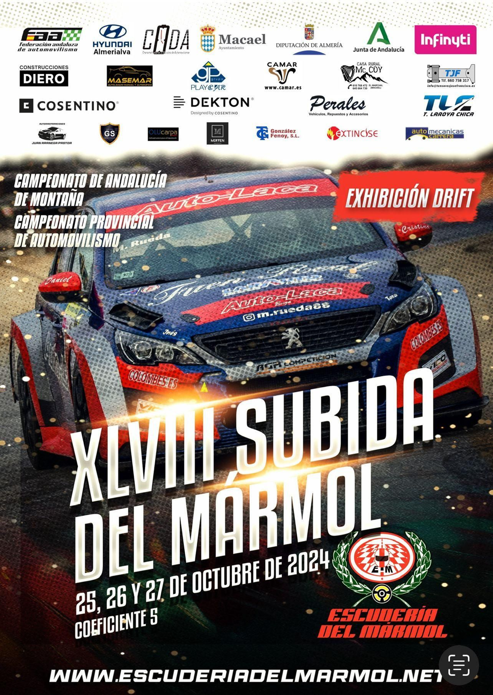 Cartel de la XLVIII Subida del Mármol de Macael que se disputará este fin de semana.