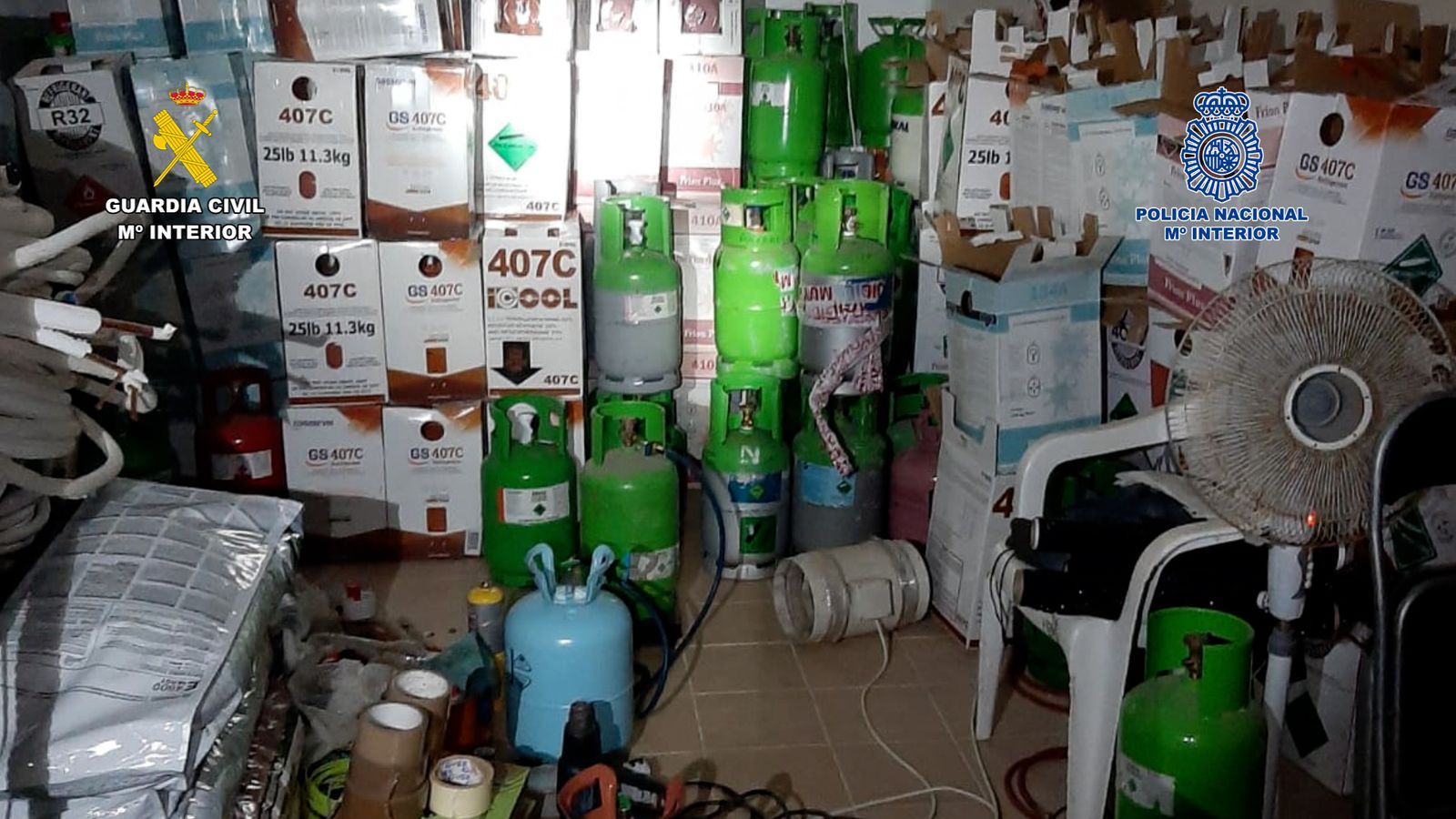 Se han intervenido más de 3.000 kilogramos de gases prohibidos de efecto invernadero.